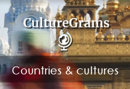 reads "CultureGrams Countries & Cultures" over photo of buildings