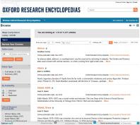 Oxford Research Enclopedia screenshot