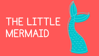 mermaid tale and text "THE LITTLE MERMAID"